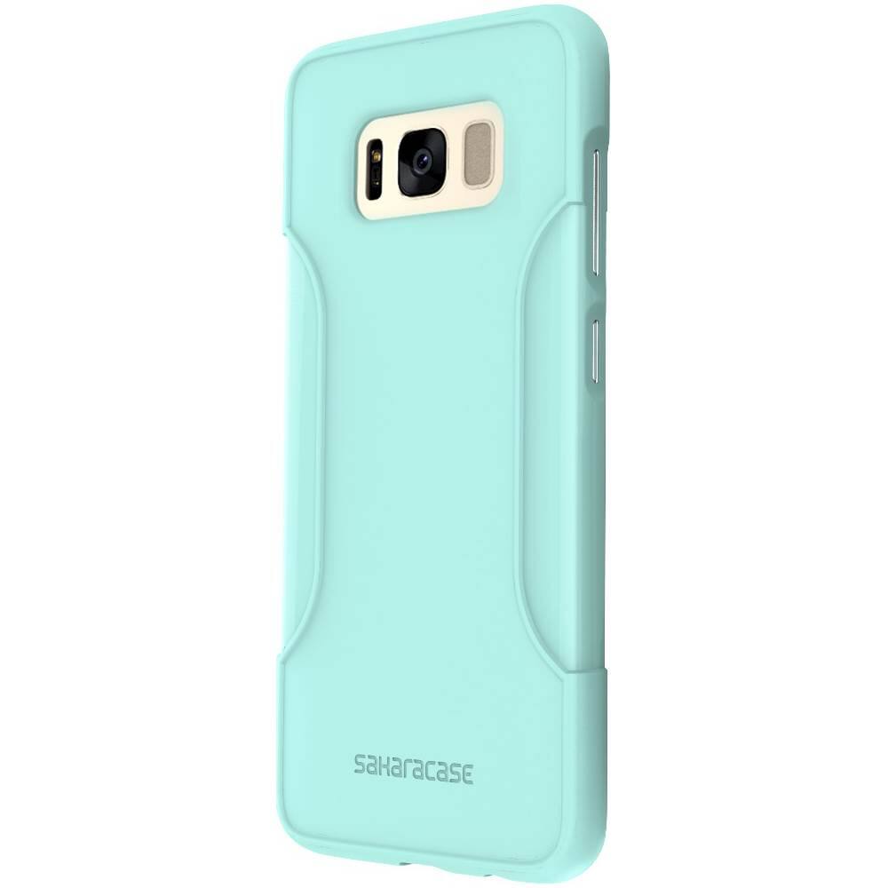 Front. SaharaCase - Classic Case with Glass Screen Protector for Samsung Galaxy S8 - Aqua.