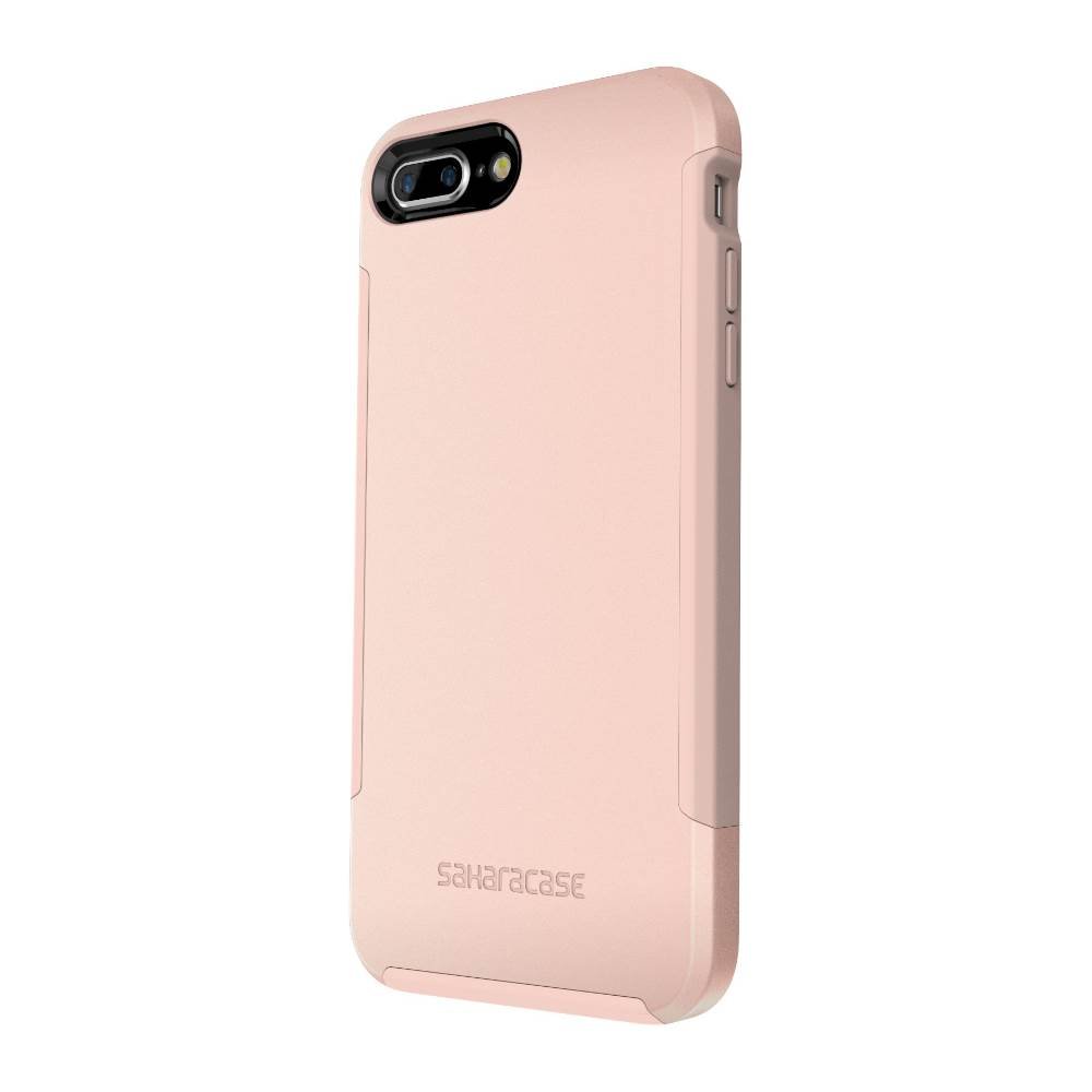 inspire case with glass screen protector for apple iphone 7 plus and apple iphone 8 plus - rose gold
