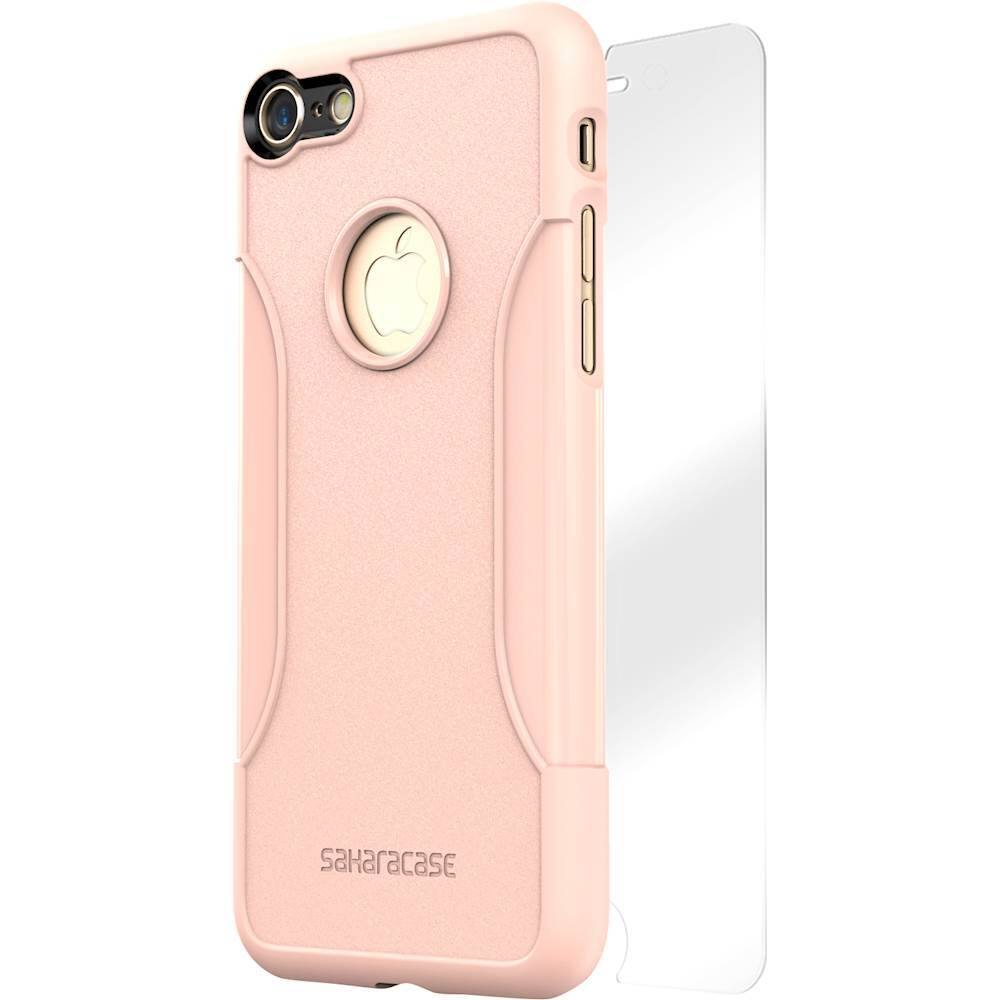 classic case with glass screen protector for apple iphone 7 and apple iphone 8 - rose gold classic case with glass screen protector for apple iphone 7 and apple iphone 8 - rose gold
