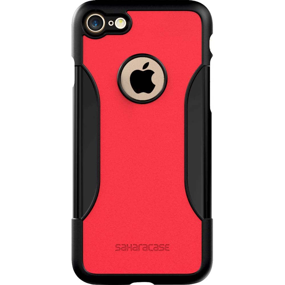 classic case with glass screen protector for apple iphone 7 plus and apple iphone 8 plus - black red classic case with glass screen protector for apple iphone 7 plus and apple iphone 8 plus - black red