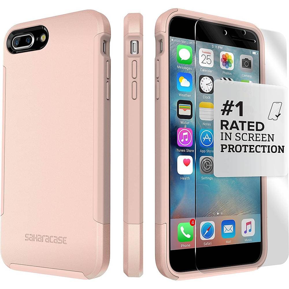 inspire case with glass screen protector for apple iphone 7 plus and apple iphone 8 plus - clear inspire case with glass screen protector for apple iphone 7 plus and apple iphone 8 plus - clear