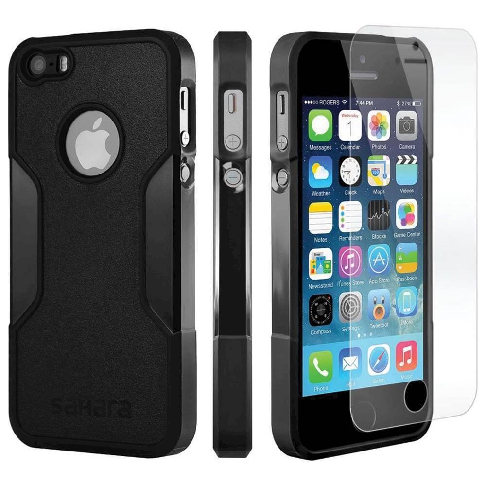 Alt View 14. SaharaCase - Classic Case with Glass Screen Protector for Apple® iPhone® 5/5s and SE (1st generation) - Black.