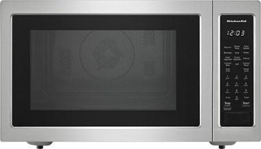 KitchenAid - 1.5 Cu. Ft. Convection Microwave with Sensor Cooking and Grilling - Stainless steel - Front_Zoom