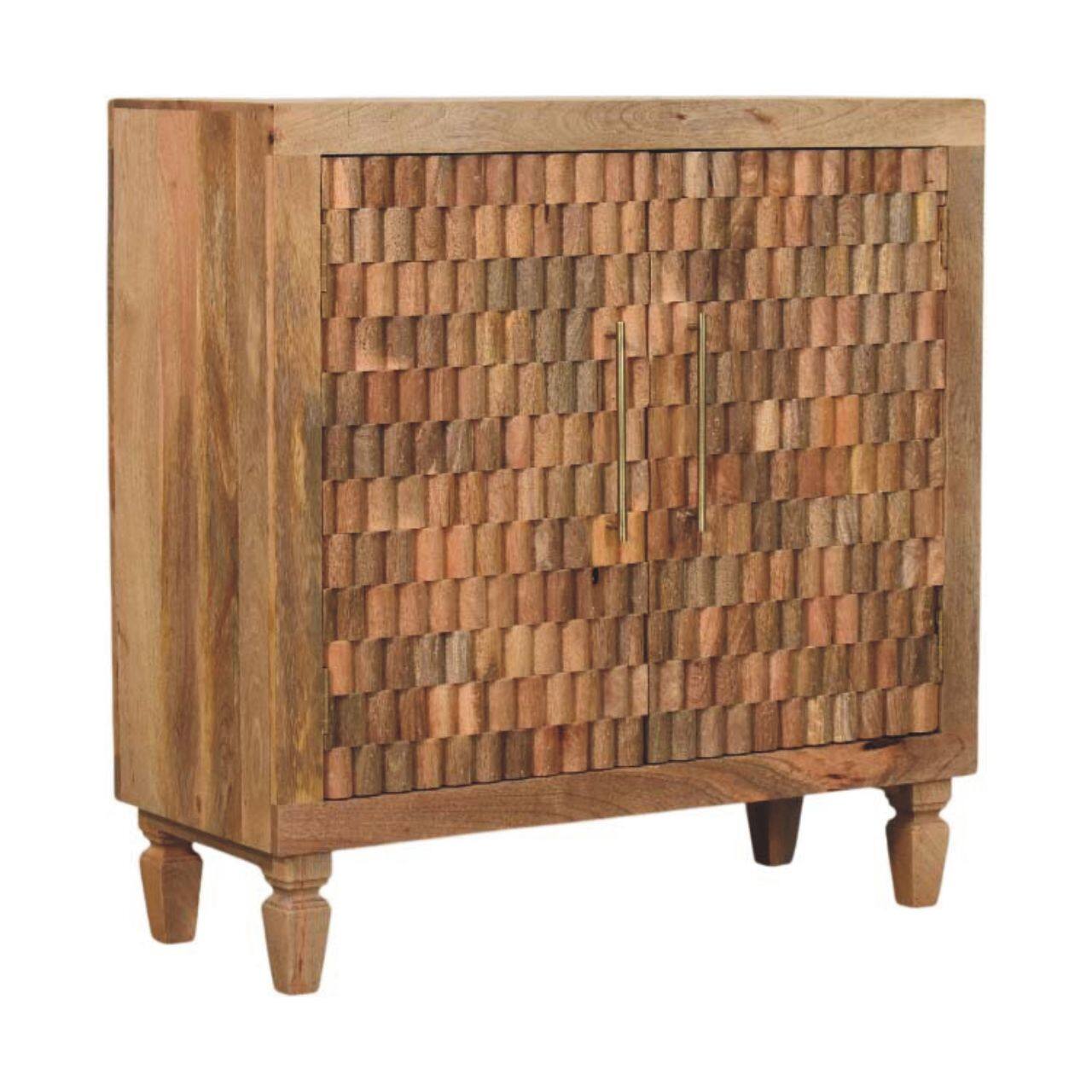 Left. Artisan Furniture - Artisan Furniture Solid Wood Marbella Cabinet, Brown - Brown.