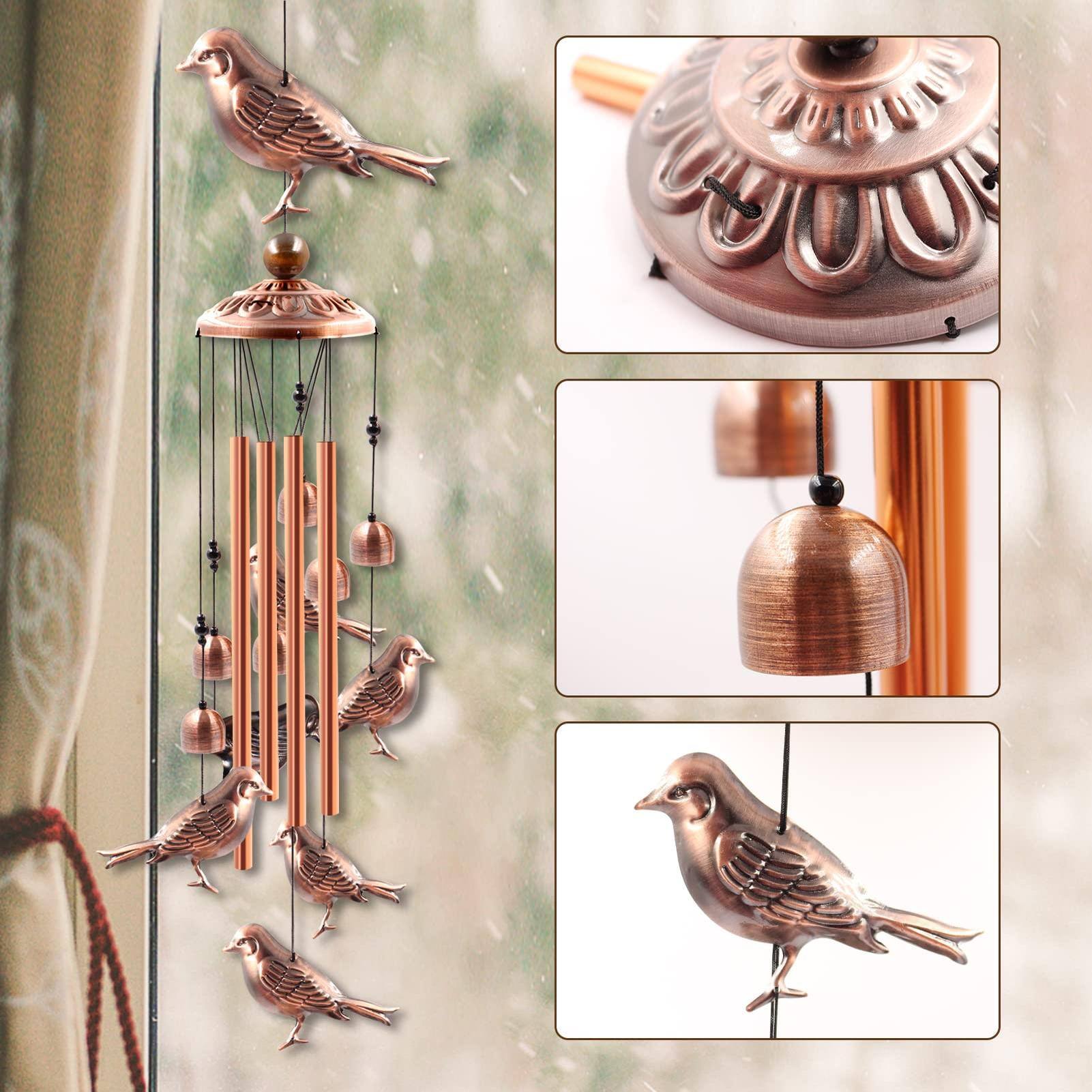 Alt View 1. Fabibe - Wind Chimes Outdoor Clearance Birds Aluminum Tube Windchime with S Hook Patio Garden Decor Housewarming Gift. Unique - Elephants.