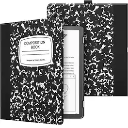 Kitcheniva - Kindle Scribe 10.2" Case Slimshell Protective Book Cover 2022 2024 Compatible Black White - Black and White