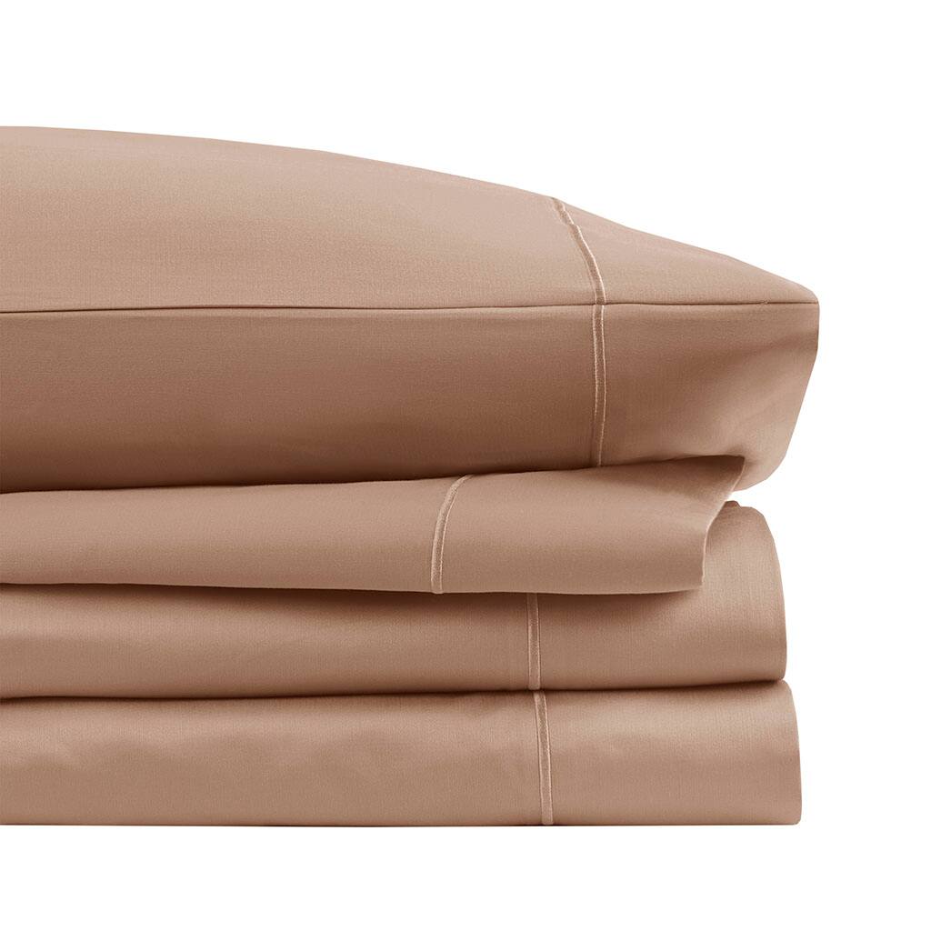 Alt View 2. Gracie Mills - Gracie Mills Noelia 600 Thread Count Cotton Sheet Set - Rose Gold.