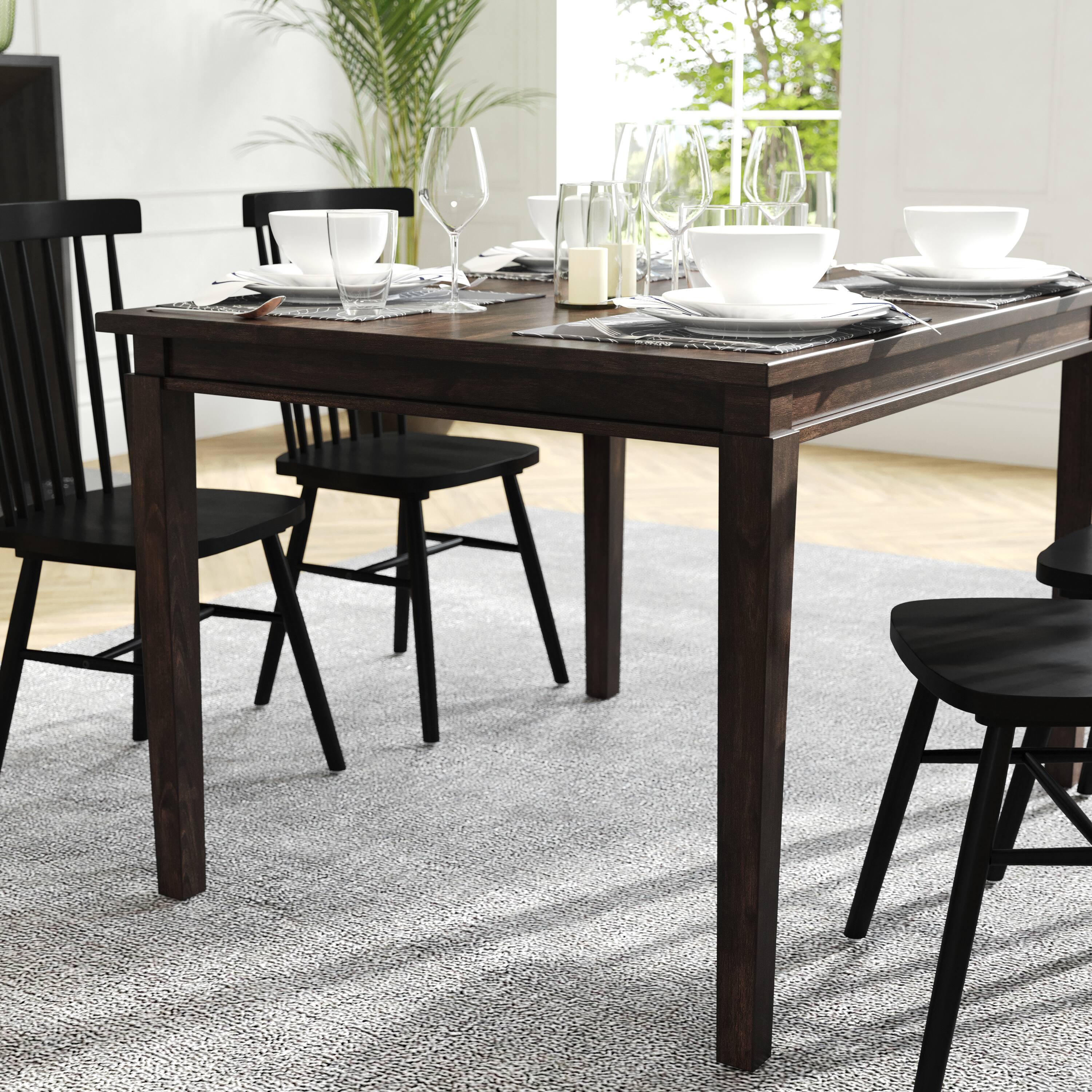 Alt View 3. Flash Furniture - Henry 47" Solid Wood Dining Table, Commercial Grade Heavy Duty Rectangle Wood Table for 4, Wenge Matte Finish - Brown.