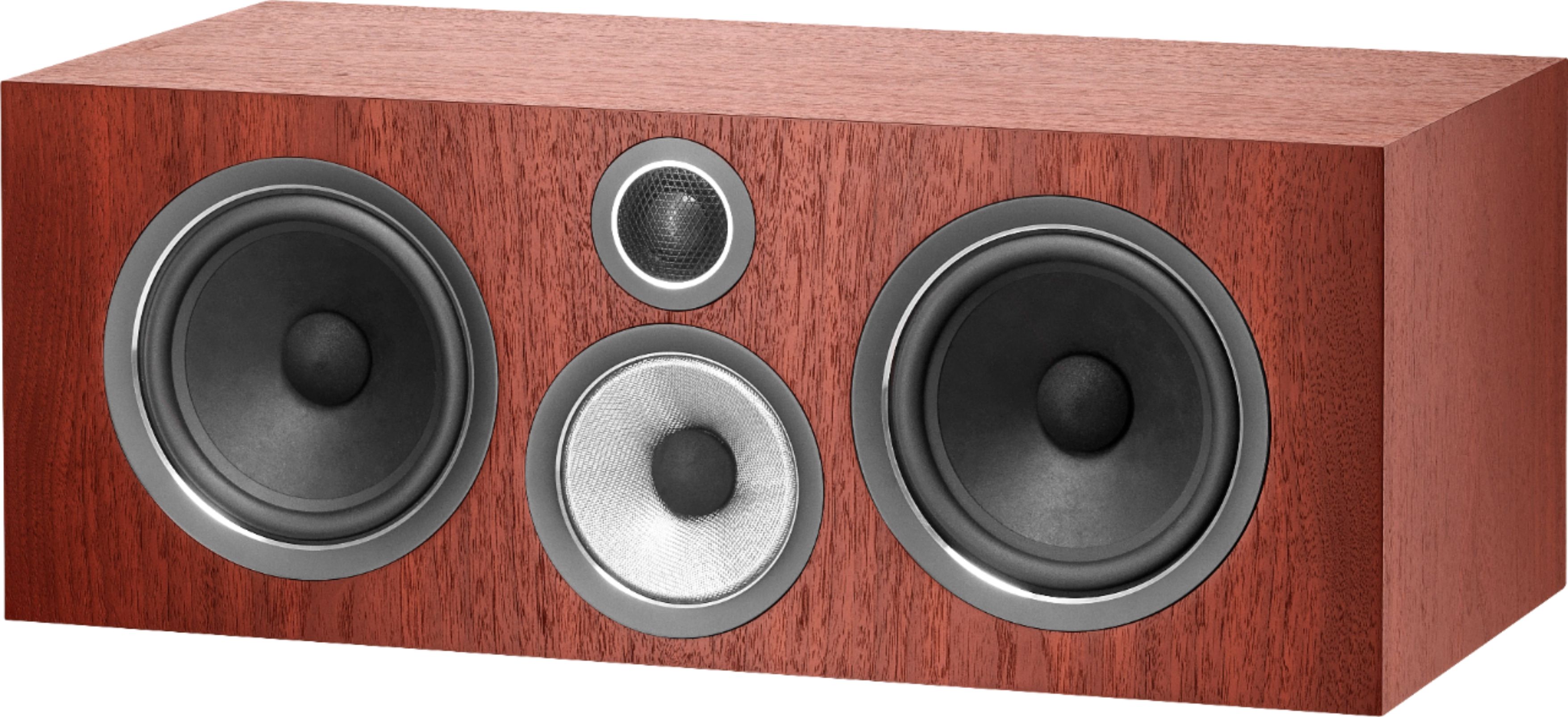 Angle View: Bowers & Wilkins - 700 Series 3-way Center Channel w/4" midrange, dual 6.5" bass (each) - Rosenut
