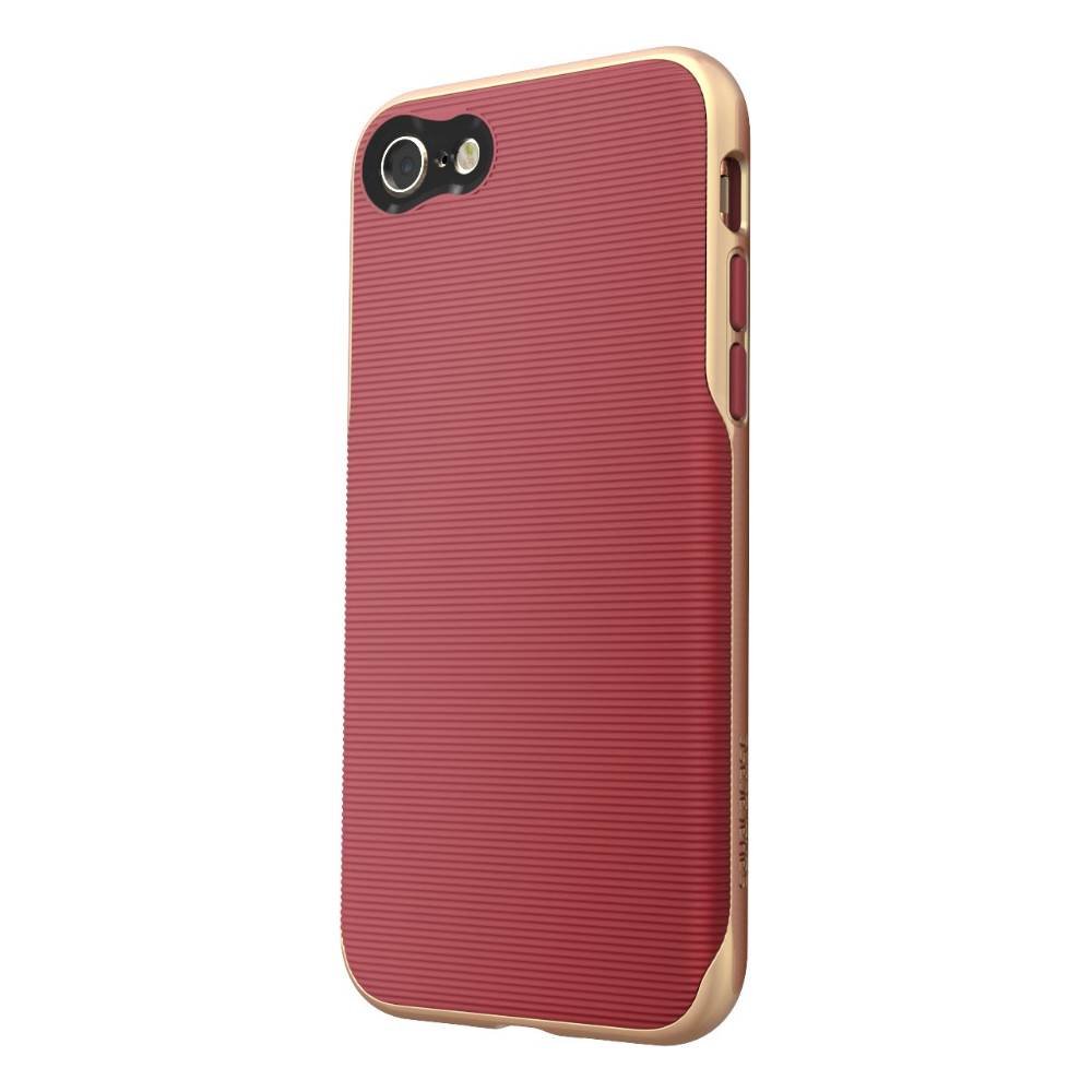 trend case with glass screen protector for apple iphone 7 and apple iphone 8 - plum gold