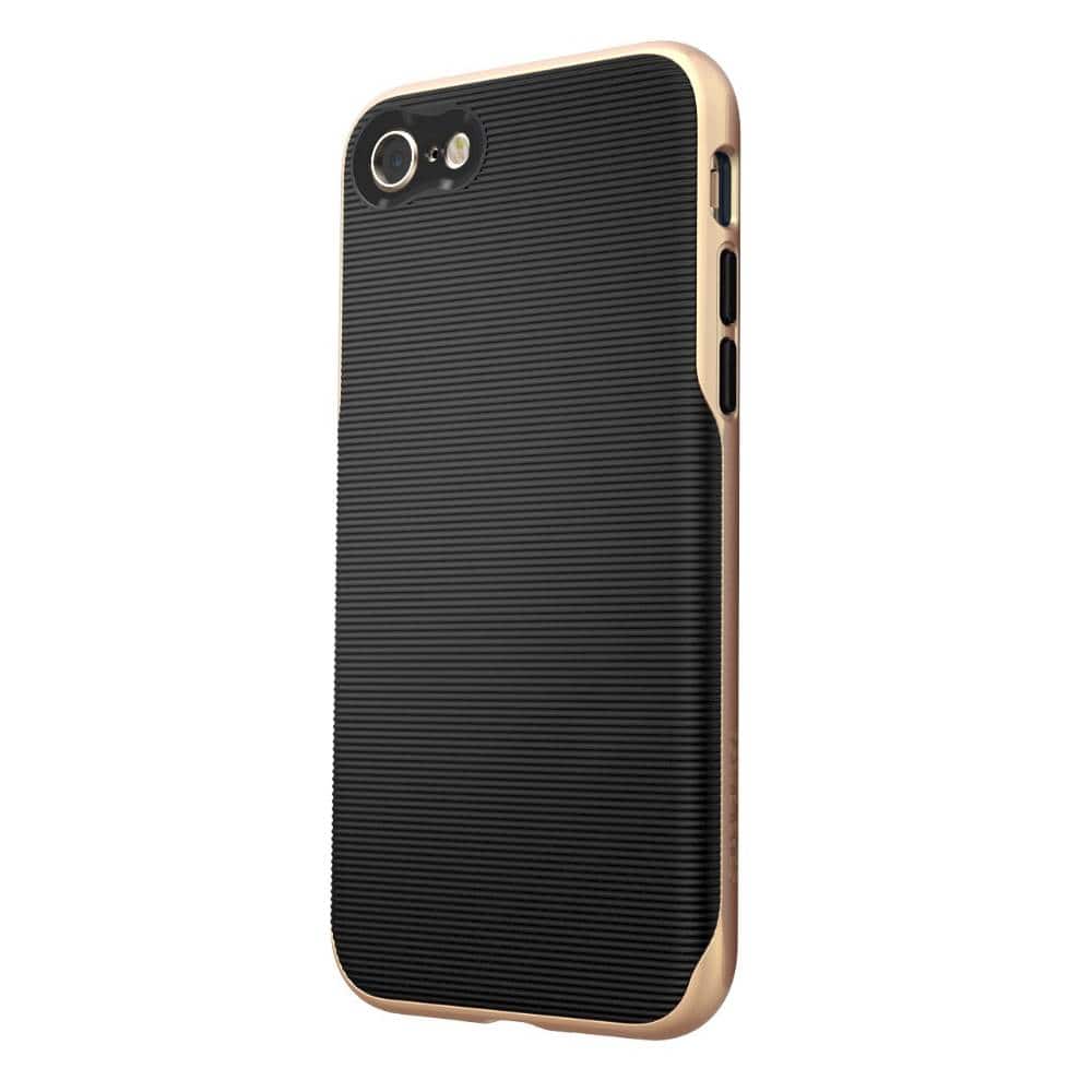 SaharaCase - Trend Case with Glass Screen Protector for Apple® iPhone® 7 and Apple® iPhone® 8 - Black Gold - Larger Front