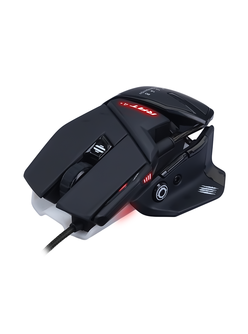 Alt View 1. Mad Catz - Mad Catz - R.A.T. 4+ Optical Gaming Mouse HIGH-QUALITY 7200 DPI SENSOR - Wired - Black - BLACK.