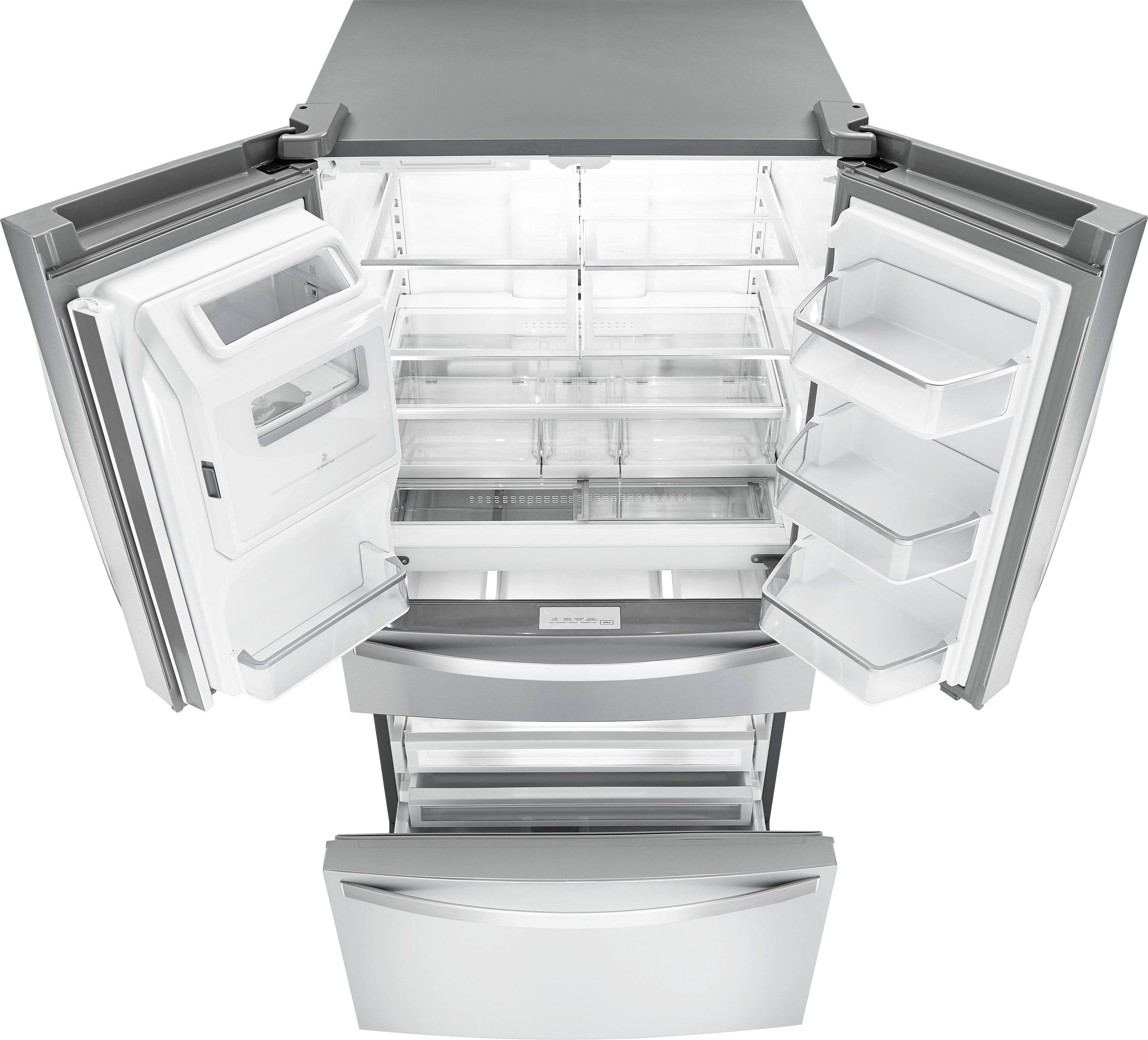 Alt View 3. Whirlpool - 26.2 Cu. Ft. 4-Door French Door Refrigerator - Stainless Steel.