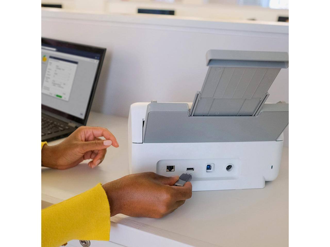 Alt View 7. Brother - Brother ADS4300N Dual CIS 600 x 600 dpi Sheet Fed Professional Desktop Scanner - false.