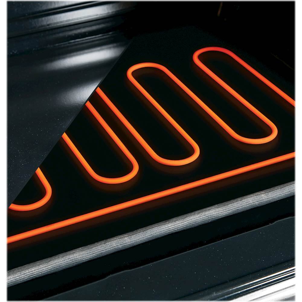 Alt View 11. GE - Profile 30" Built-In Single Electric Convection Wall Oven - Black Stainless Steel.