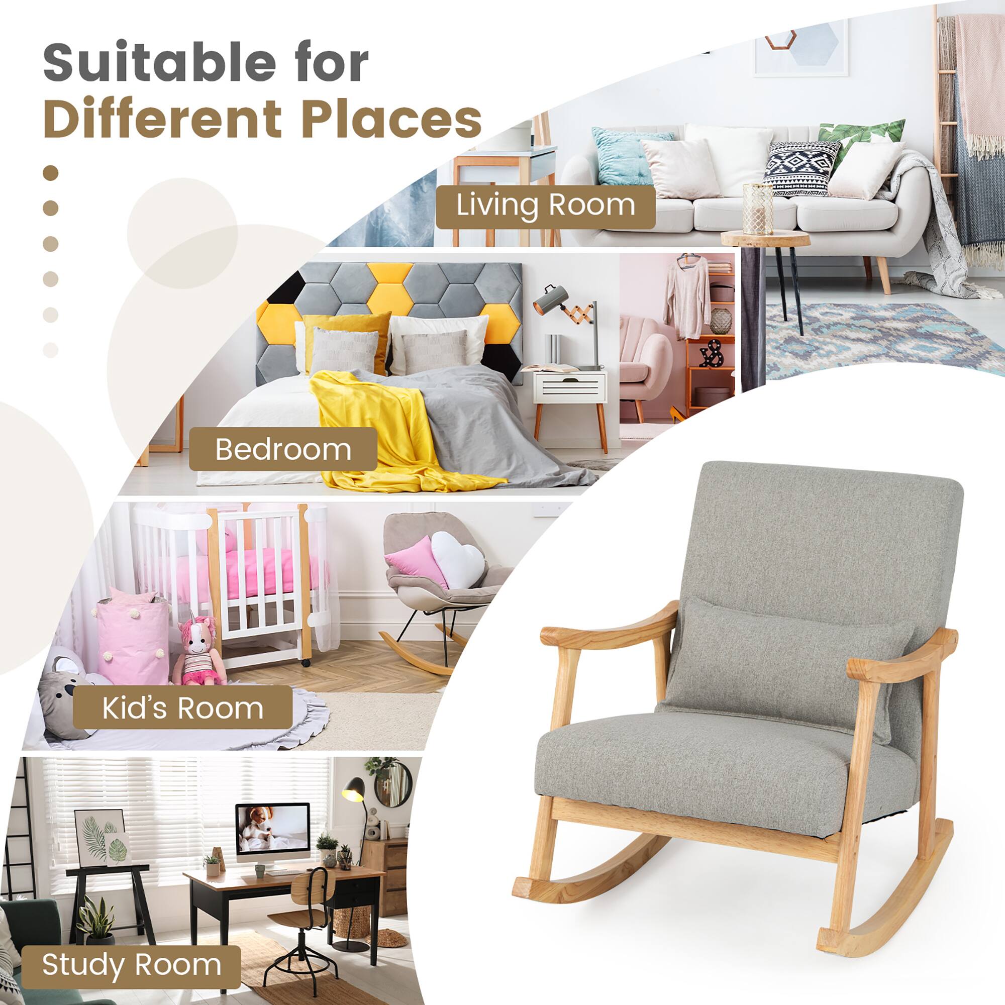 Suitable for Different Places

- Living Room
- Bedroom
- Kid's Room
- Study Room