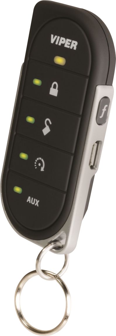 Angle View: 1-way Remote for Viper Remote Start Systems - Black