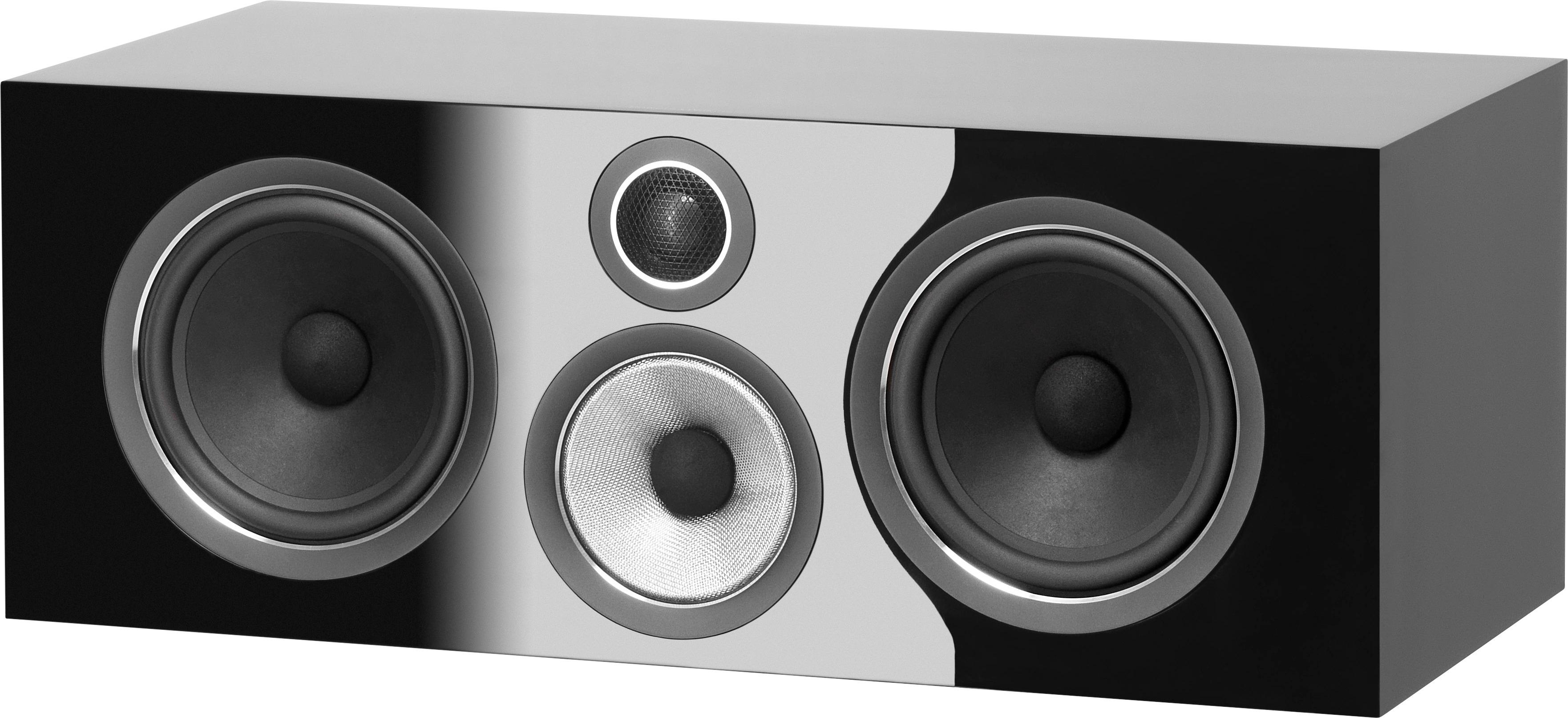 Angle View: Bowers & Wilkins - 700 Series 3-way Center Channel w/4" midrange, dual 6.5" bass (each) - Gloss Black