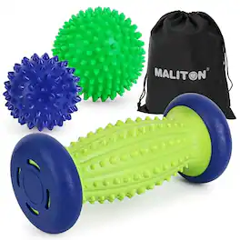 Vulpecula Spade - Massage Ball - 3 in 1 - with Foot Roller & Spiky Balls, Plantar Fasciitis Relief and Heel Spur Relief, Foot Roller