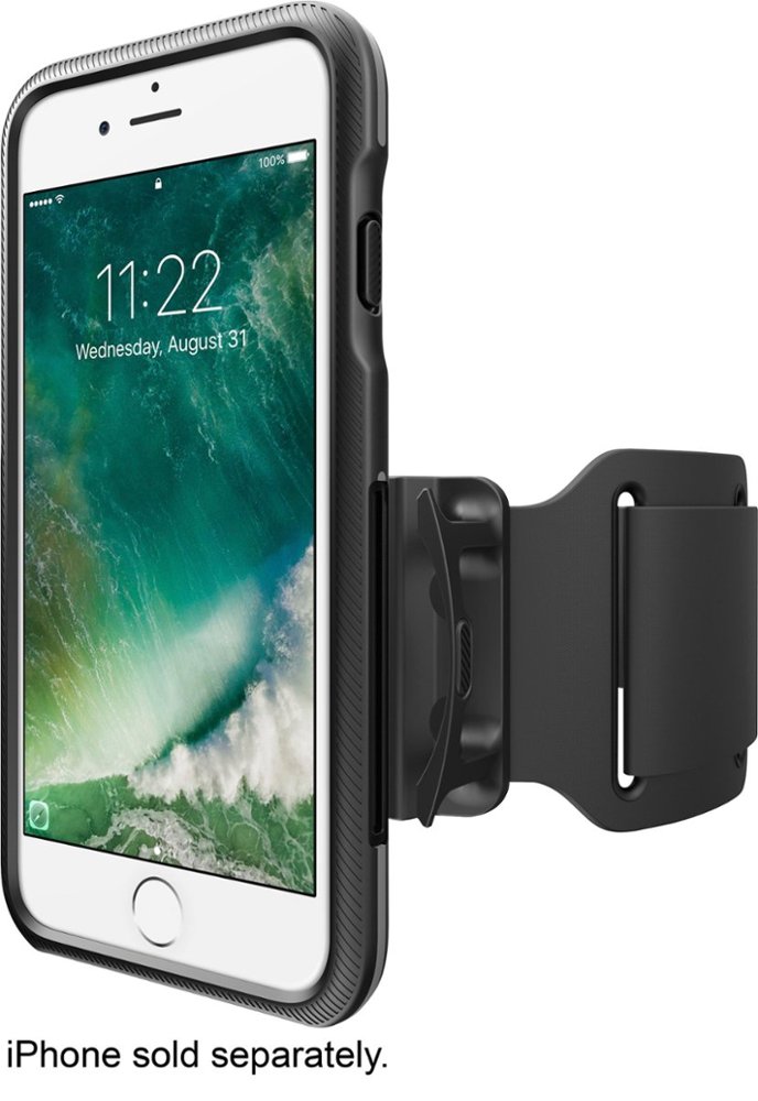 trainr pro case for apple iphone 8 - gray/black/transparent