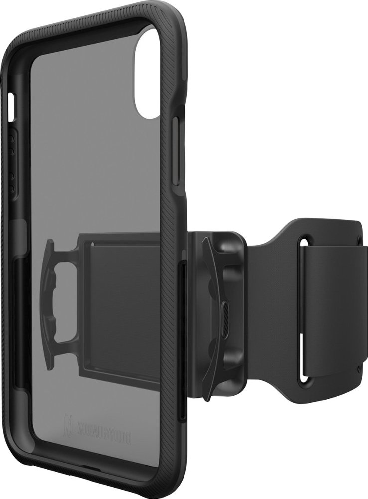trainr pro case for apple iphone x and xs - gray/black/transparent