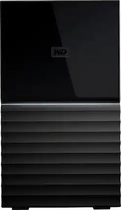 Front. WD - My Book Duo 16TB 2-Bay RAID External USB-C Desktop Hard Drive - Black.