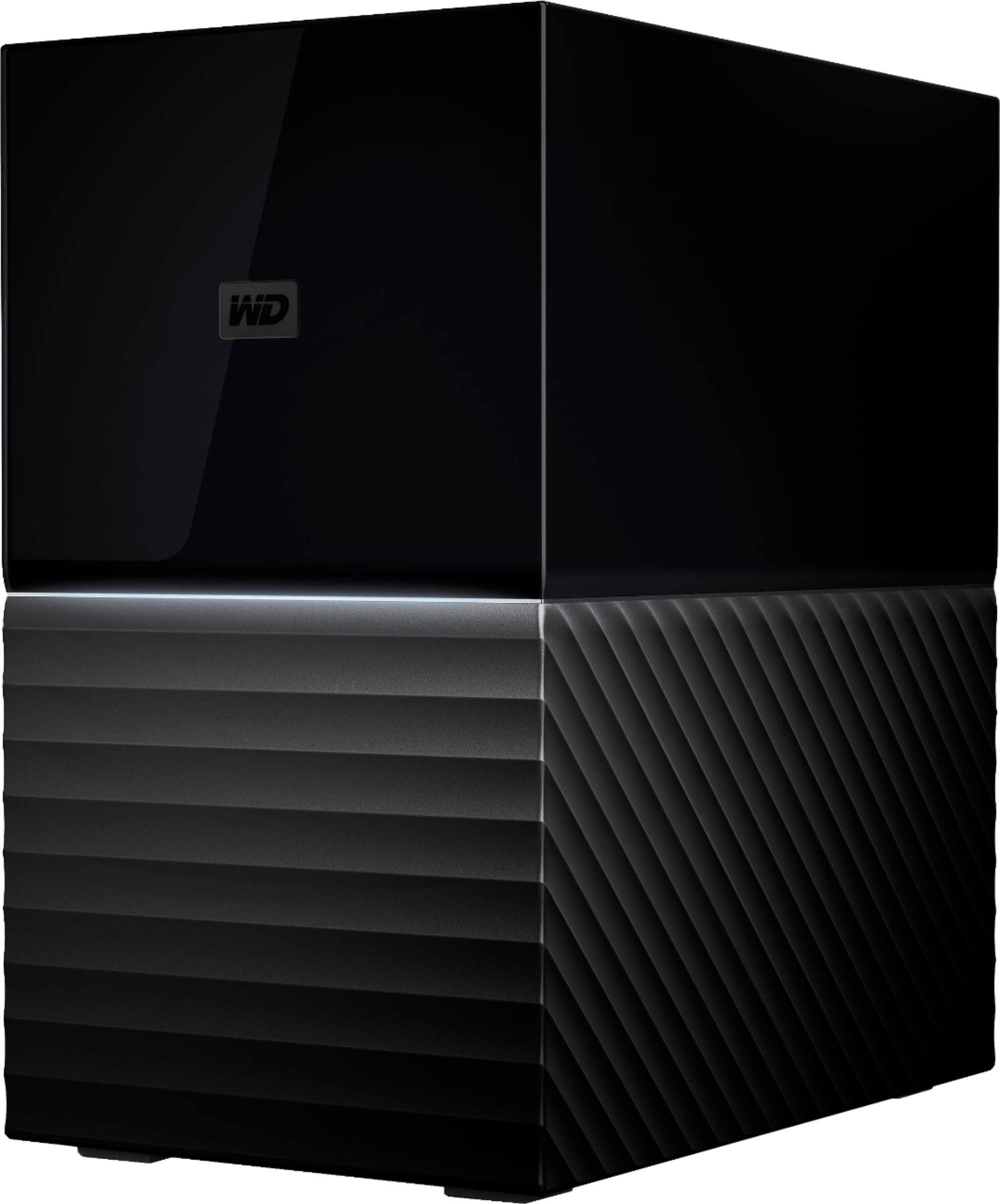 Left. WD - My Book Duo 16TB 2-Bay RAID External USB-C Desktop Hard Drive - Black.