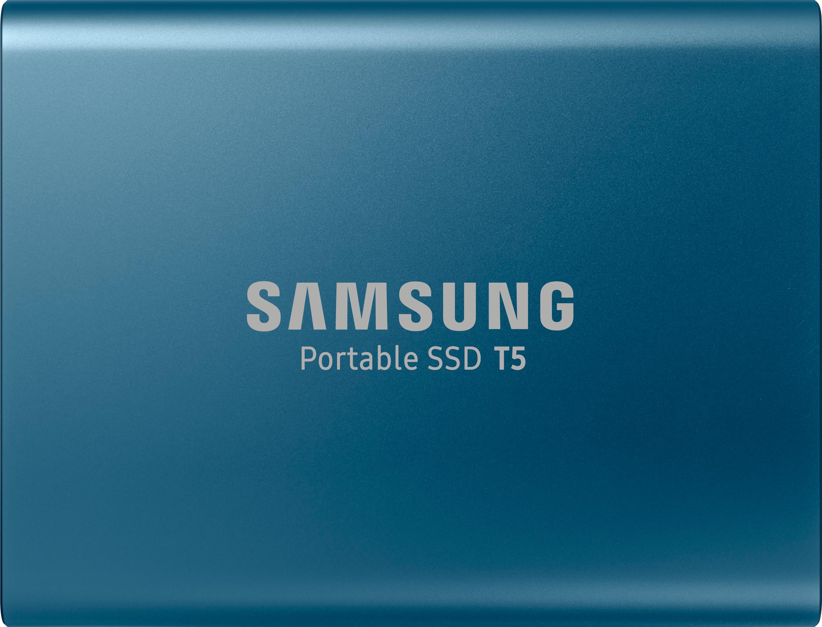 Samsung - T5 500GB External USB Type C Portable Solid State Drive - Alluring blue