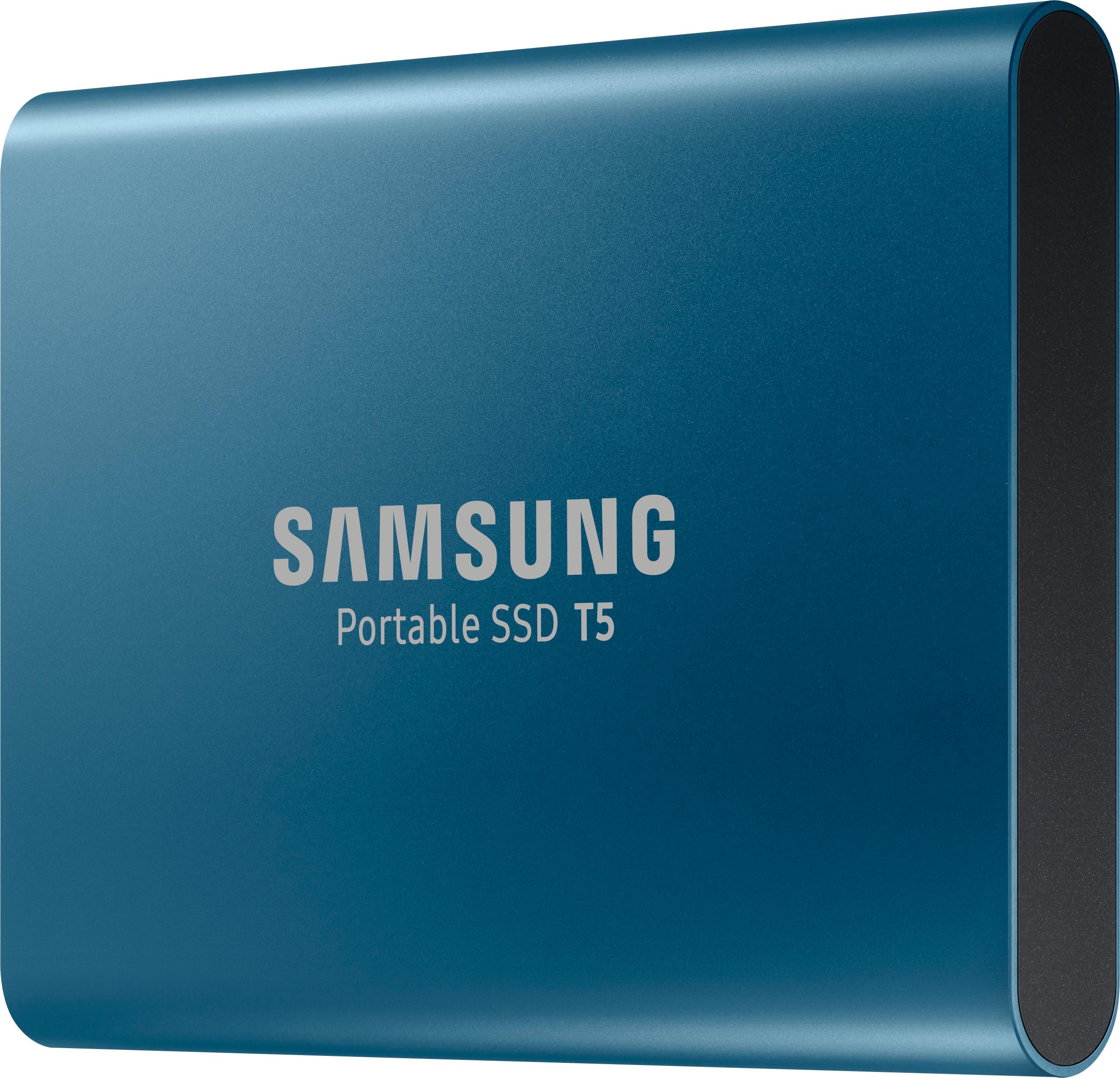 taart Verspreiding teer Best Buy: Samsung T5 500GB External USB Type C Portable Solid State Drive  Alluring blue MU-PA500B