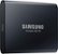 Angle Zoom. Samsung - T5 1TB External USB Type C Portable SSD - Deep black.