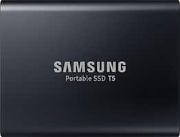 Samsung - T5 1TB External USB Type C Portable Solid State Drive - Deep black - Front_Zoom