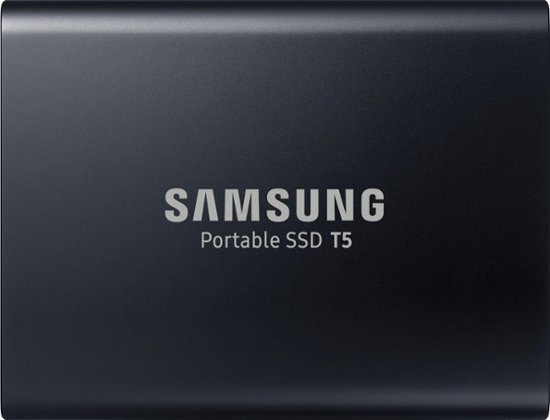 Front Zoom. Samsung - T5 1TB External USB Type C Portable Solid State Drive - Deep black.