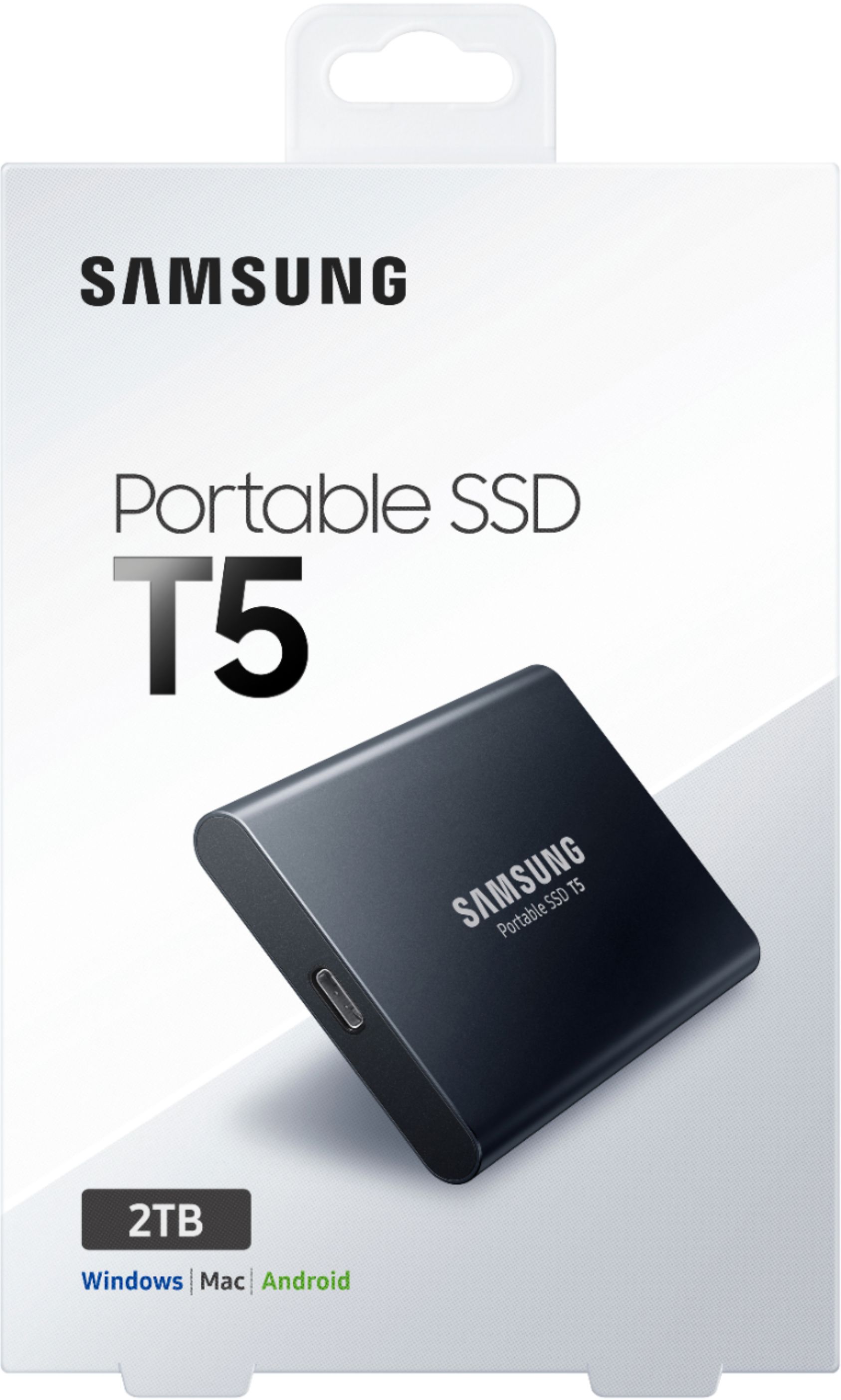 Sturdy Refusal Pidgin Samsung T5 1TB External USB Type C Portable SSD Deep black MU-PA1T0B - Best  Buy