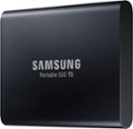 Left Zoom. Samsung - T5 1TB External USB Type C Portable Solid State Drive - Deep black.