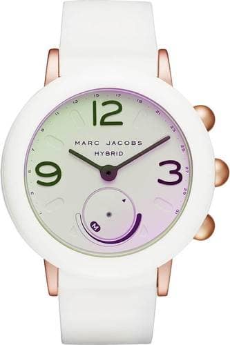 Marc Jacobs - Riley Hybrid Smartwatch 42mm Aluminum - Gold-tone-Front_Standard 