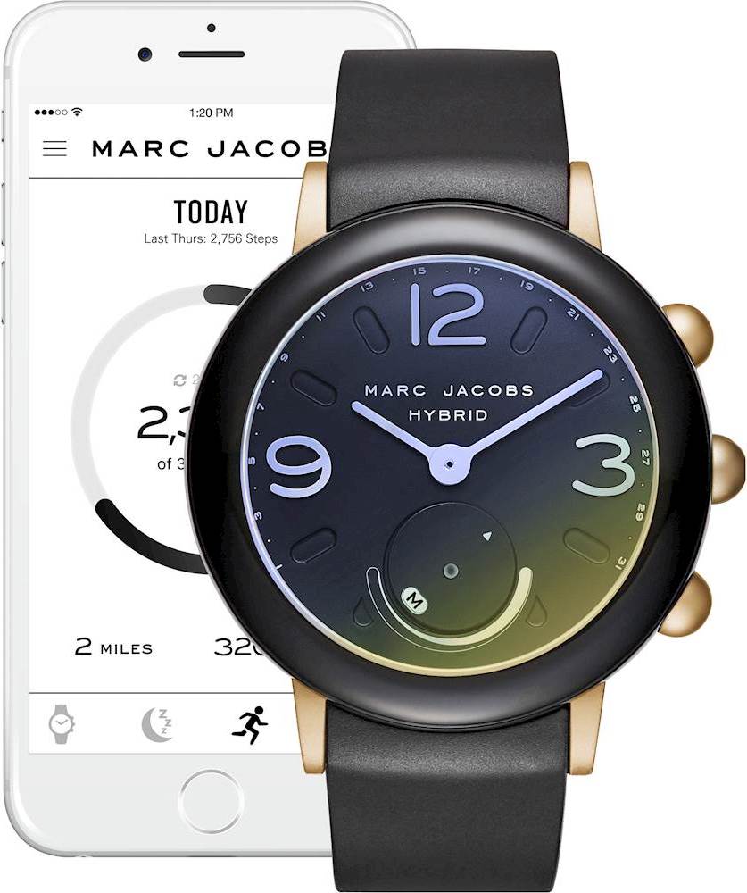 alien Chip Reparation mulig Marc Jacobs Riley Hybrid Smartwatch 42mm Aluminum Gold-tone MJT1001 - Best  Buy