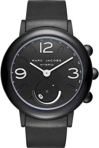 Marc Jacobs - Riley Hybrid Smartwatch 42mm Aluminum - Black-Front_Standard 