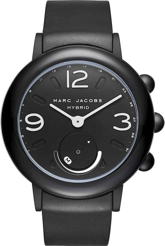 enkel I forhold skjorte Best Buy: Marc Jacobs Riley Hybrid Smartwatch 42mm Aluminum Black MJT1002