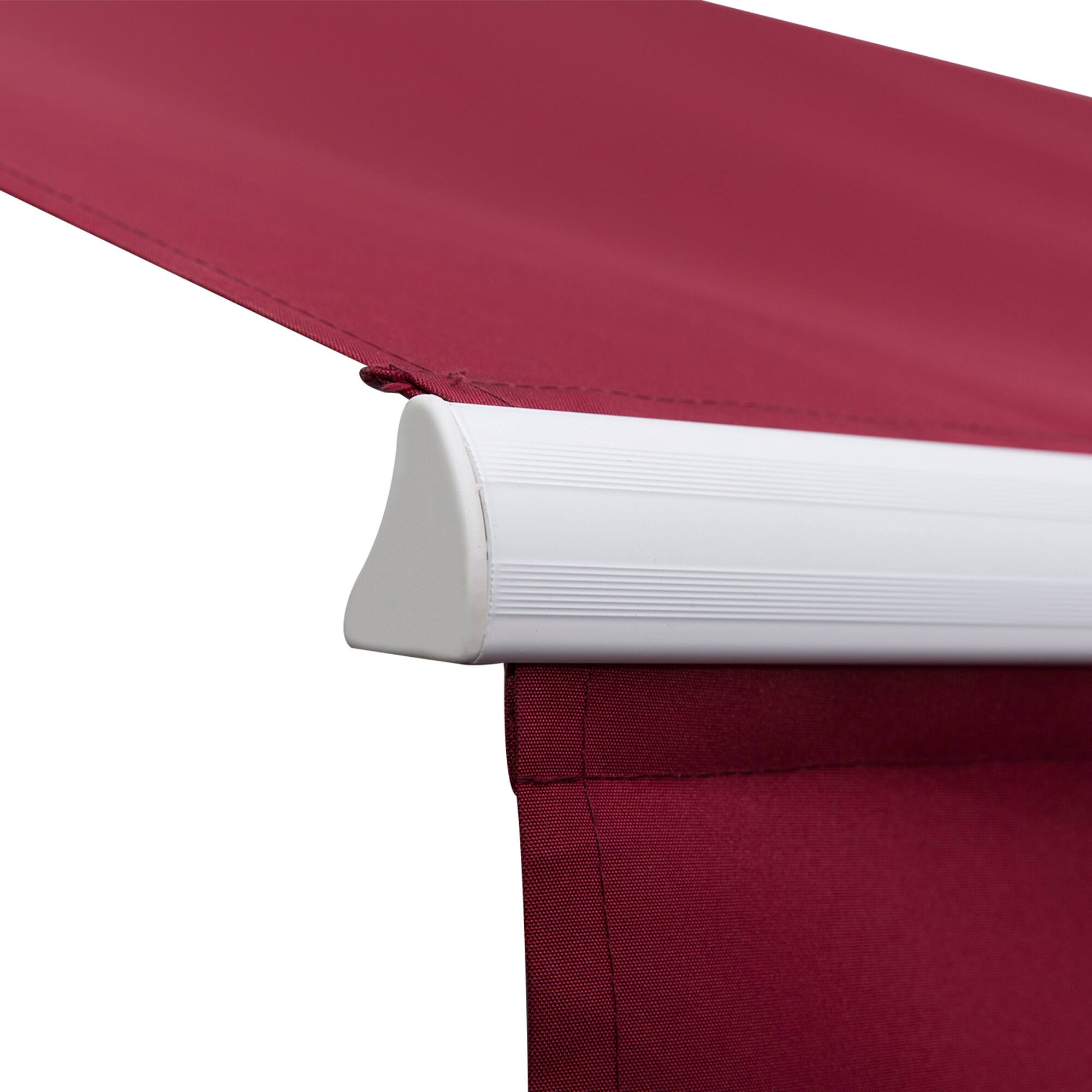 Alt View 7. Outsunny - 12' x 8' Retractable Awning Patio Awnings Sun Shade Shelter with Manual Crank Handle, 280g/m² UV - Red.