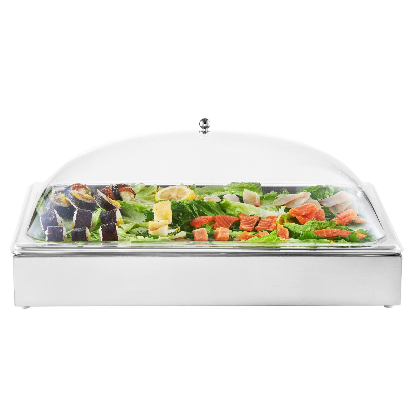 Alt View 5. VEVOR - Countertop Food Serving Display Container, 1 x 1 Pan Stainless Steel Food Serving Tray - Stainless Steel Silver.