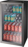 Front Zoom. Insignia™ - 115-Can Beverage Cooler - Black Stainless Steel.