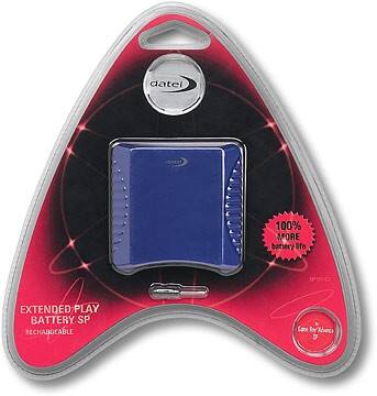 Front Standard. GRIFFIN MARKETING/INTERACTIVE S - Game Boy Advance SP Extended Play Battery SP - Blue.