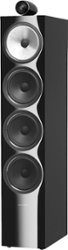Bowers & Wilkins - 700 Series 3-way Floorstanding Speaker w/ Tweeter on top, w/6" midrange, three 6.5" bass drivers (each) - Gloss black - Angle_Zoom
