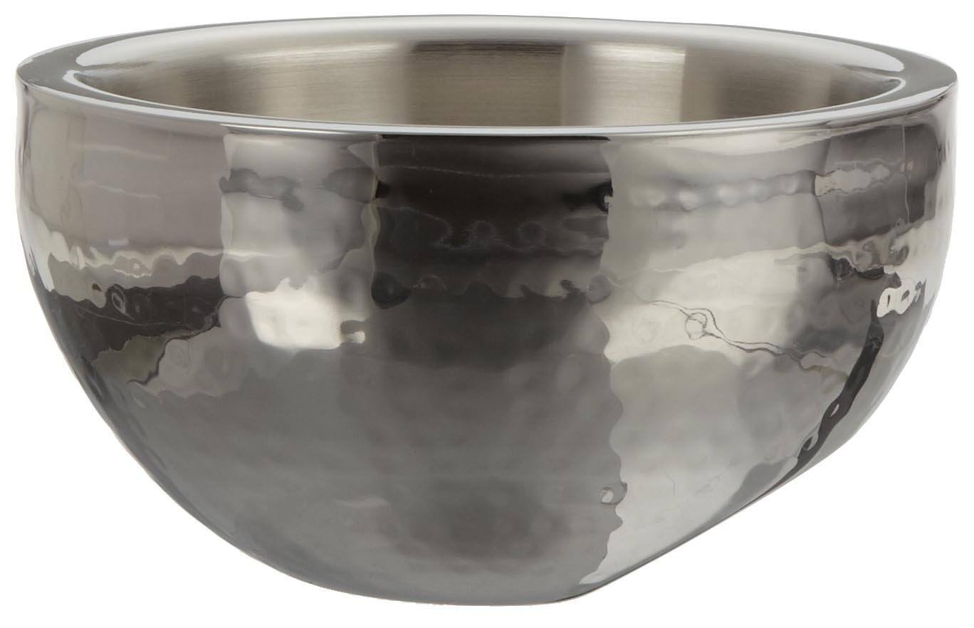 Back. Jiallo - Elegance Dual angle bowl hammered: 10" - Silver, Multi Color.