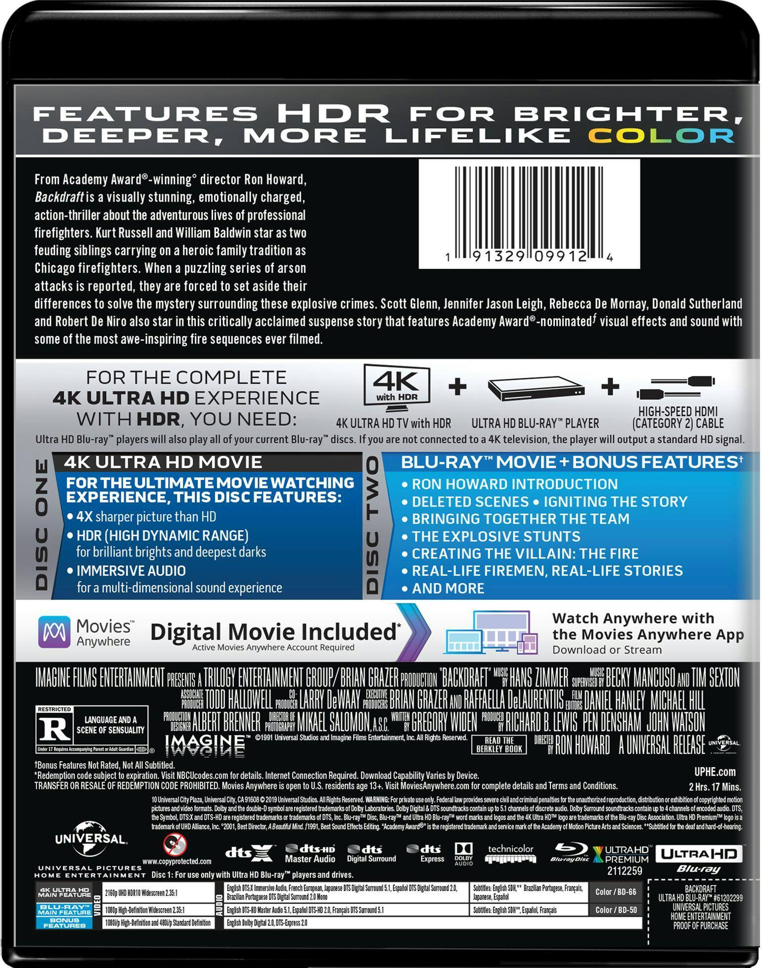 Back. Backdraft (4K Ultra HD) [UHD].
