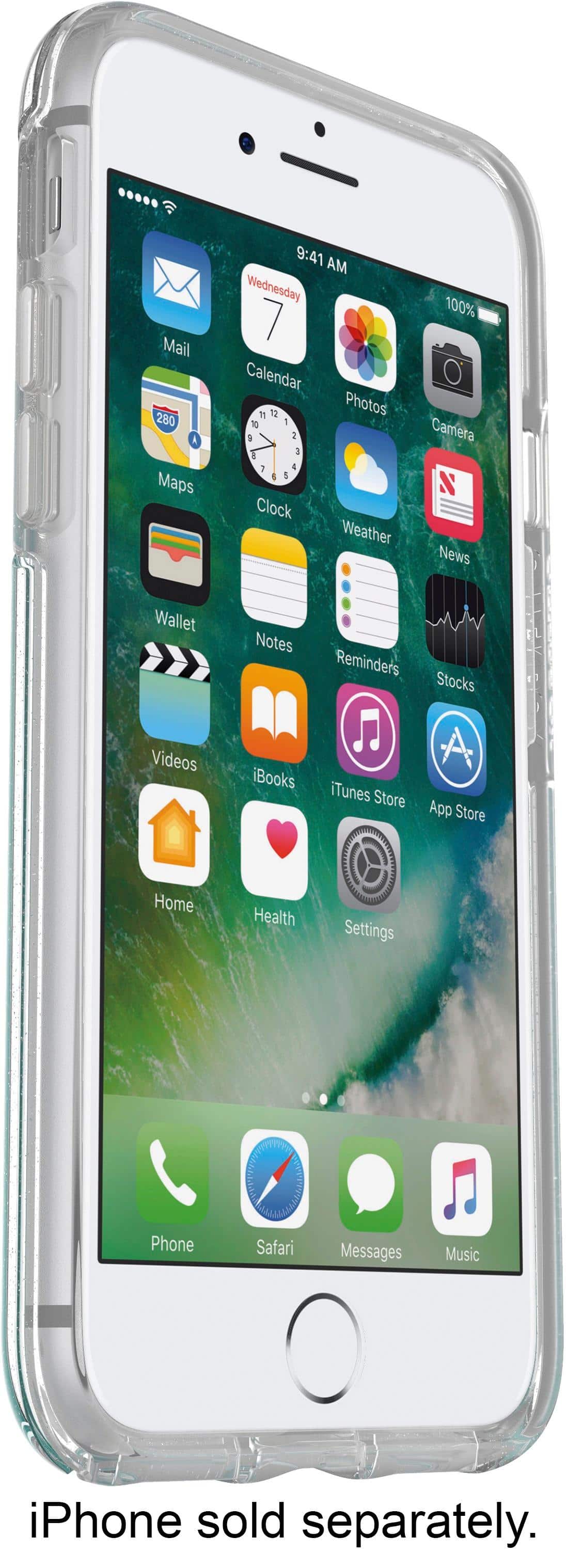 Alt View 11. OtterBox - Symmetry Series Case for Apple® iPhone® 7 and iPhone® 8 - Aloha Ombre/ Clear light blue.