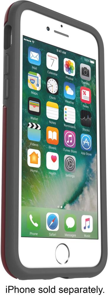 symmetry series case for apple iphone 7 plus and iphone 8 plus - gray/burgundy symmetry series case for apple iphone 7 plus and iphone 8 plus - gray/burgundy