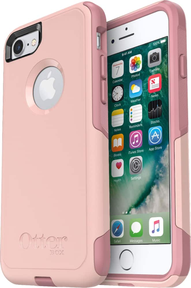 commuter case for apple iphone 7 and iphone 8 - pink