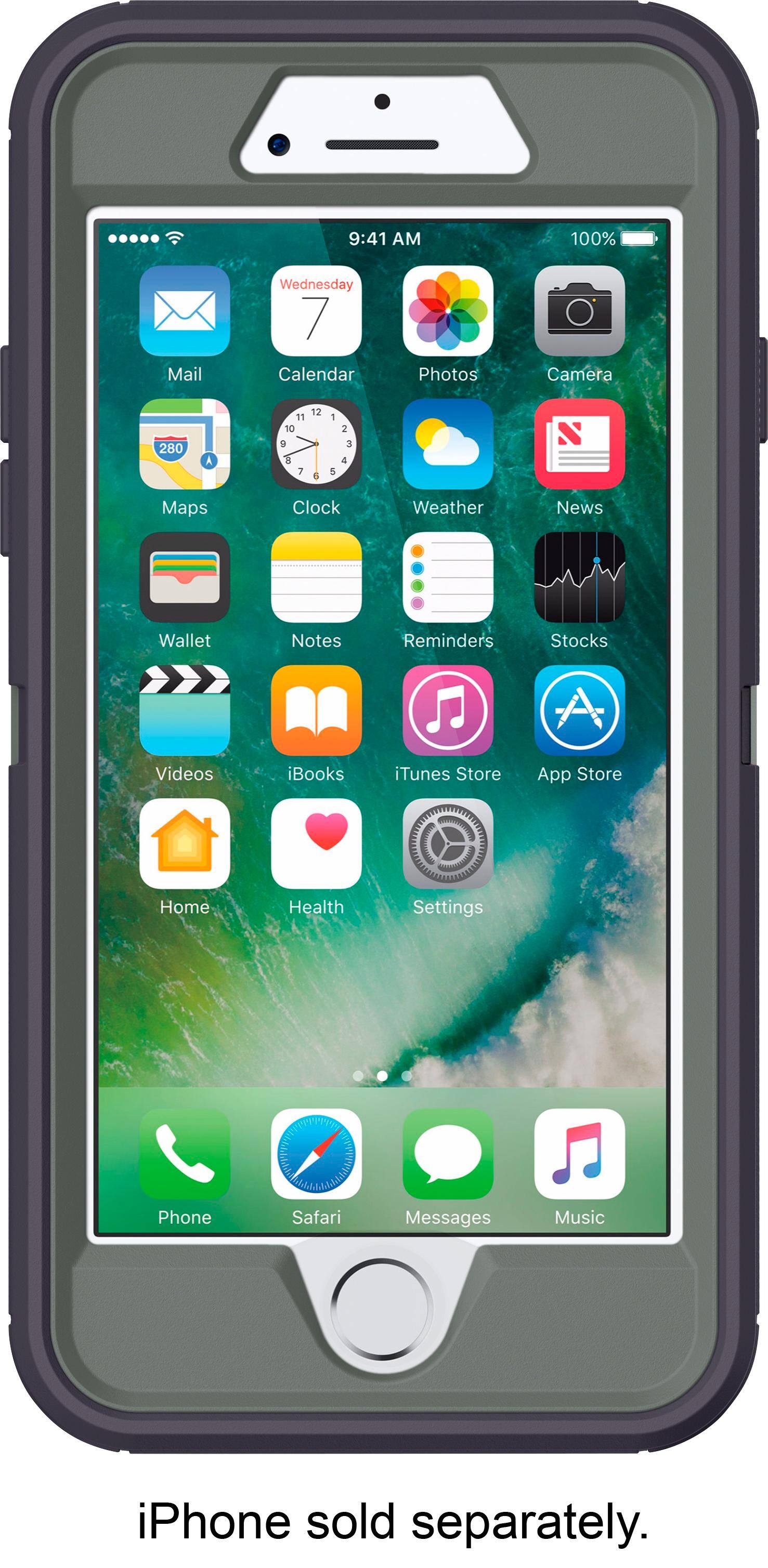 defender series case for apple iphone 7 plus and iphone 8 plus - blue/gray