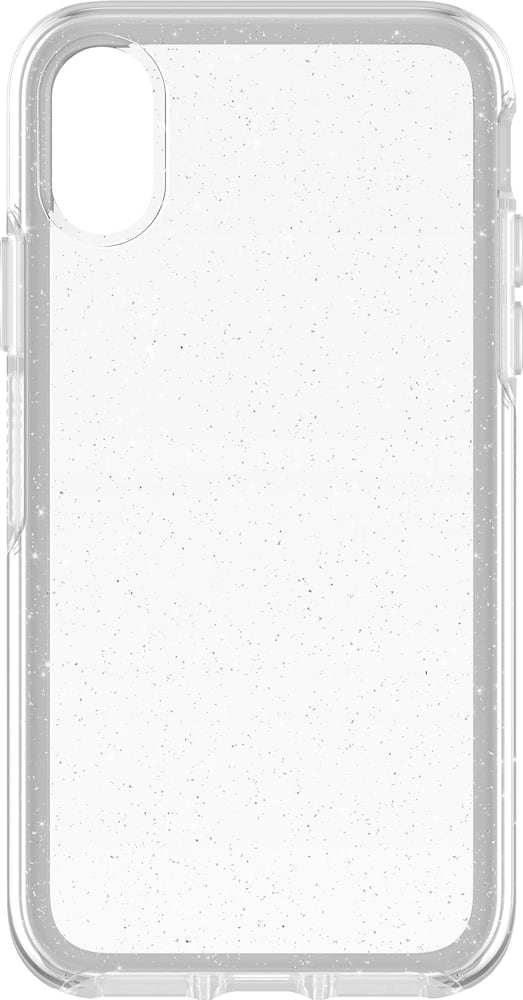 symmetry series case for apple iphone x and xs - clear/silver flake symmetry series case for apple iphone x and xs - clear/silver flake